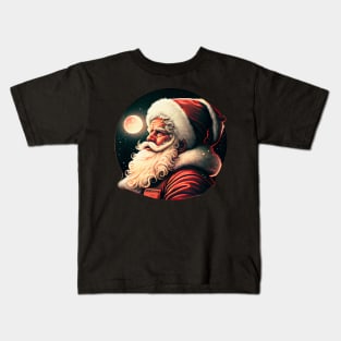 Astro Santa Claus Sticker Kids T-Shirt